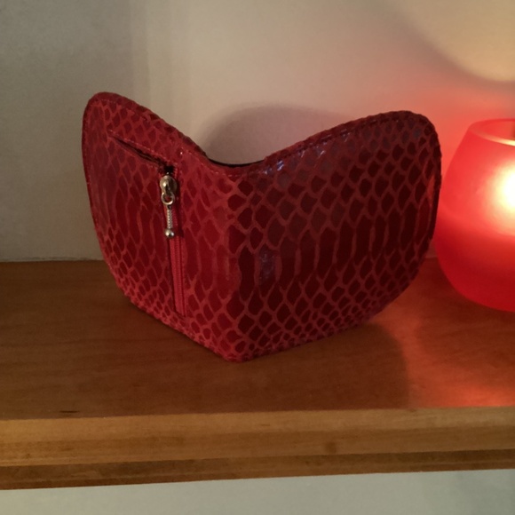Red Leather snakeskin wallet - Due Fratelli - Picture 1 of 8